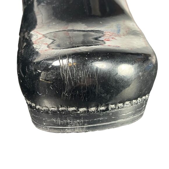 DANSKO Black Petrol Patent Leather Professional Clogs Womens Shoes SIZE 41 Nurse - Picture 7 of 11